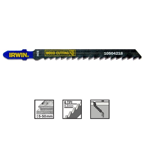 [23-4218] IRWIN Jig saw blades, 5 PK T144D