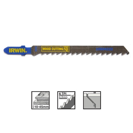 [23-4222] IRWIN Jig saw blades, 5PK T101D