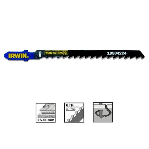 [23-4224] IRWIN Jig saw blades, 5PK T244D