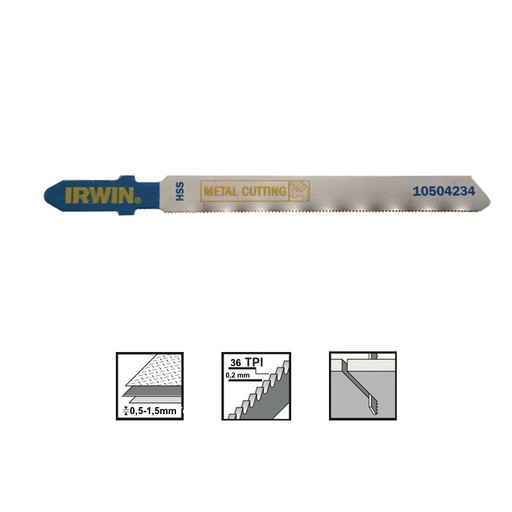 [23-4234] IRWIN figūrzāģa asmeņi T118G metālam