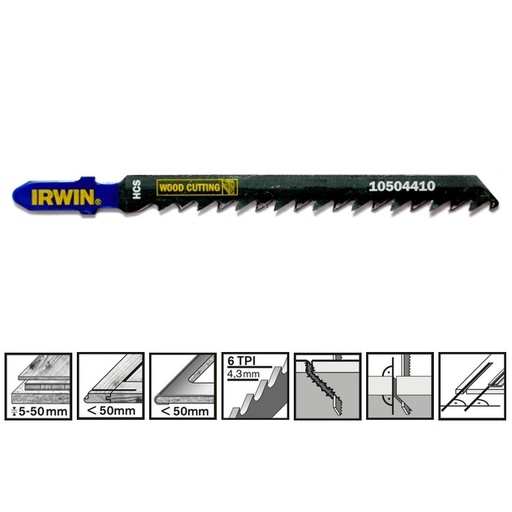 [23-4410] IRWIN Jig saw blades, 5 PK T144DP