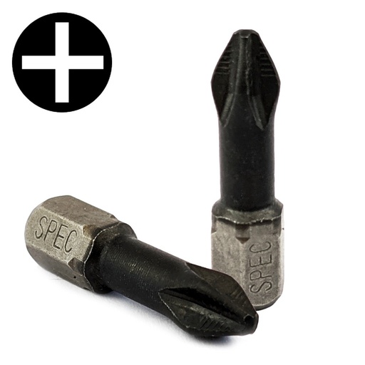 [24/2-8021] SPECIALIST+ skrūvgrieža uzgalis TITAN CARBON PH2 TORSION, 25 mm