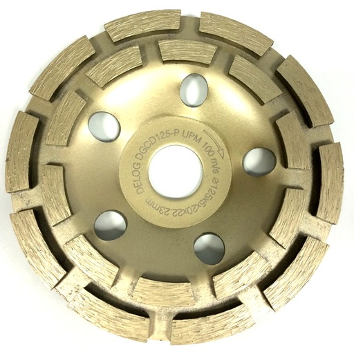 [25/4-125P] DELOG teemanttald betooni lihvimiseks, 125x5x8x22,23 mm