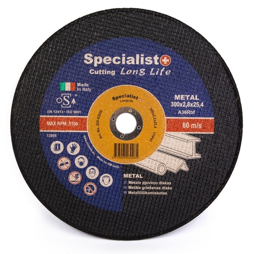 [250-03028] SPECIALIST+ metalo pj.diskas, 300x2,8x25,4 mm