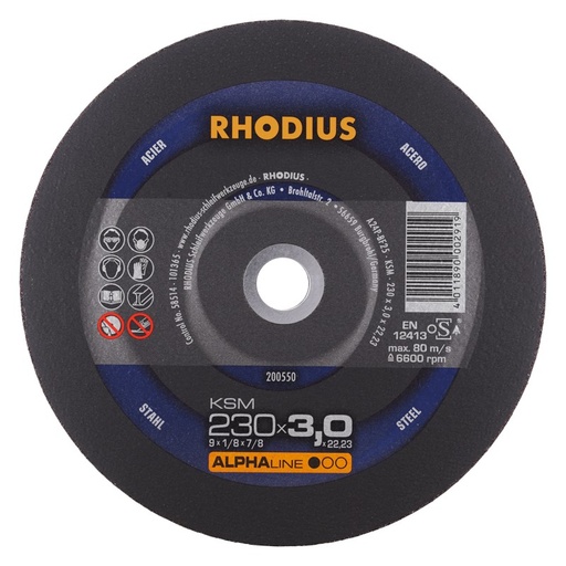 [250-200550] Metalo pjovimo diskas KSM 230x3x22,23 mm