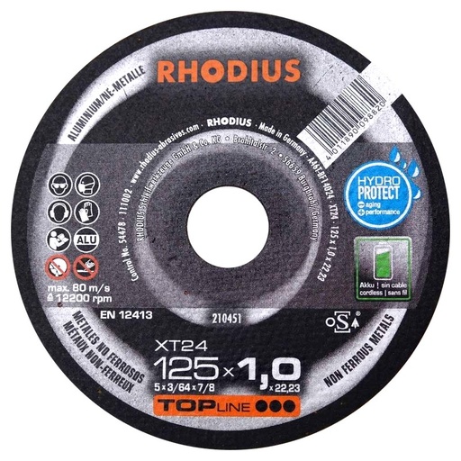 [250-210451] Pjovimo diskas aliuminiui 125x1x22 mm
