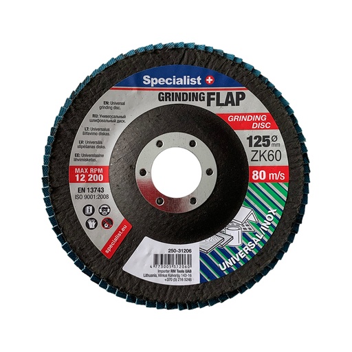 [250-31206] SPECIALIST+ lehed lihvimiskettale, ZK60, 125 mm 