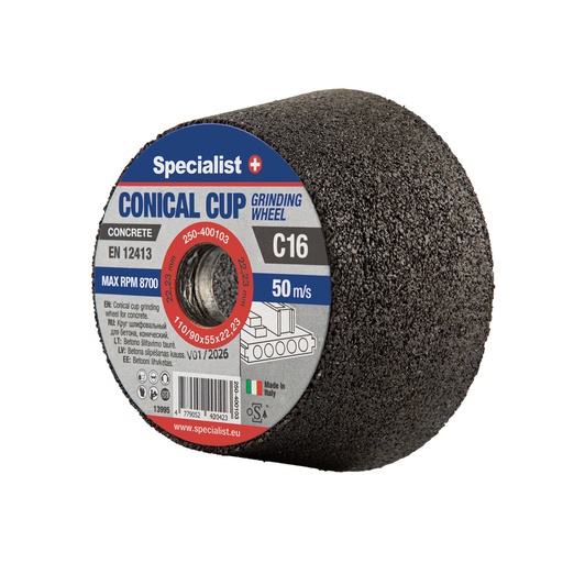 [250-400103] SPECIALIST+ betooni koonuslihv C16, 110/90x55x22,23 mm