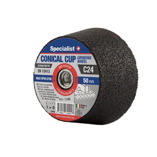 [250-410103] SPECIALIST+ betono šlif. taurė C24, 110/90x55xM14 mm