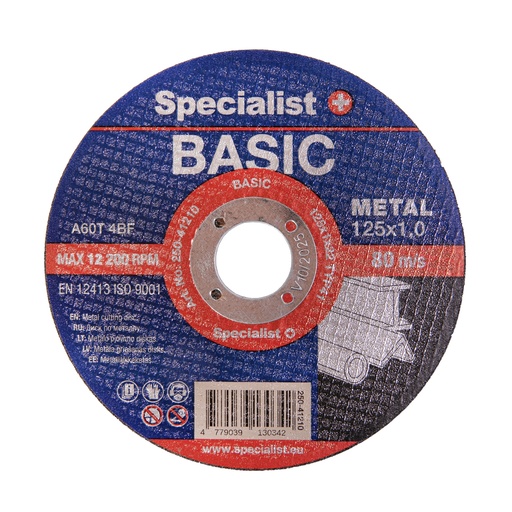 [250-41210] SPECIALIST+ metalo pj. diskas BASIC, 125x1x22 mm