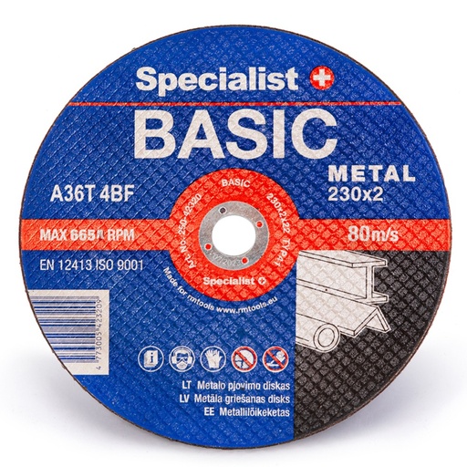 [250-42320] SPECIALIST+ metāla griešanas disks BASIC, 230x2x22 mm