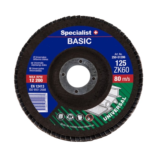 [250-51206] SPECIALIST+ lapelinis šlif. diskas BASIC ZK60, 125 mm