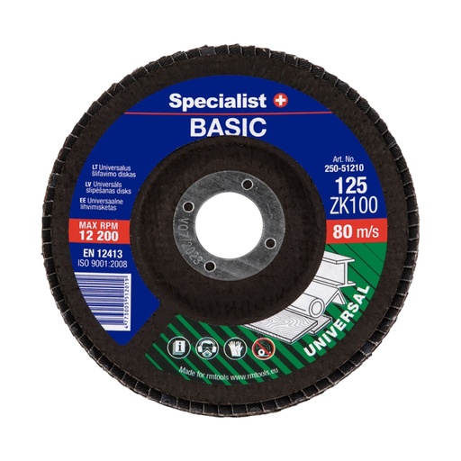 [250-51210] SPECIALIST+ flap disc BASIC, 125 mm, ZK100