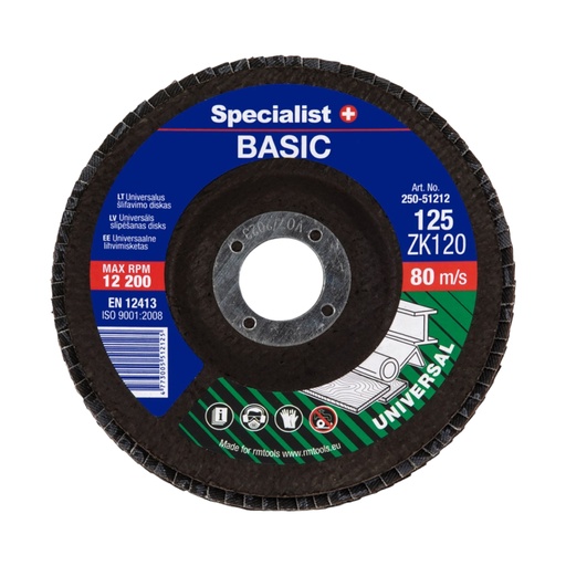[250-51212] SPECIALIST+ flap disc BASIC, 125 mm, ZK120