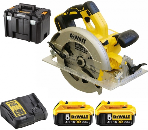 [26/5-570P2QW] Diskinis pjūklas DeWalt DCS570P2; 18V 2x5Ah