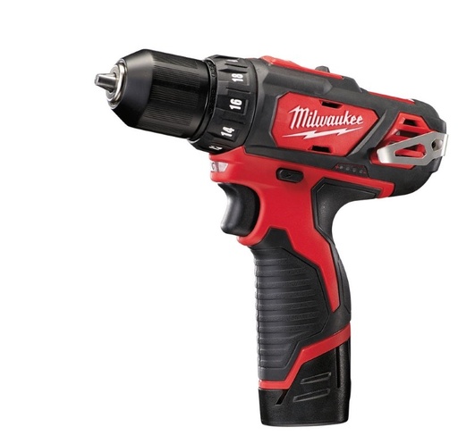 [26/7-41915] Milwaukee M12 BDD-202C kruvikeeraja/puur; 12V 2x2,0Ah