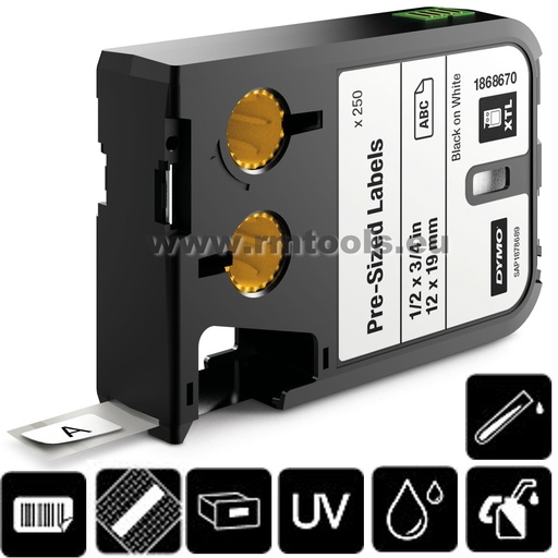 [31-8702] DYMO XTL 1" x 2" (25 mm x 51 mm) Pre-Siz