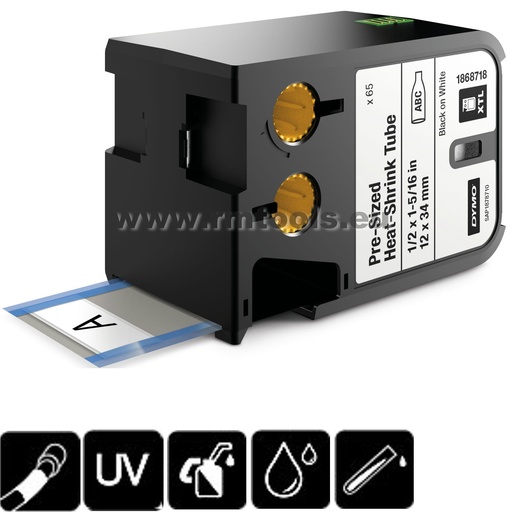 [31-8718] DYMO® XTL™ termokahanevad kaablisildid, 12 × 34mm, 65tk