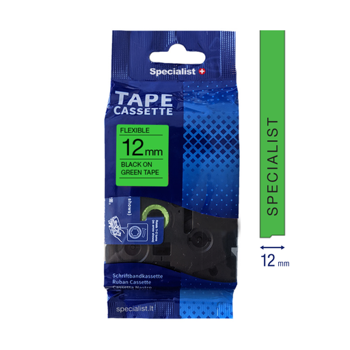 [31/2-FX731] SPECIALIST+ lenta FLEXIBLE komp., 12 mm, melna / zaļa