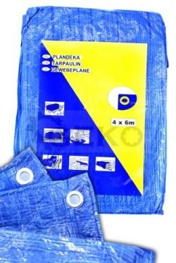 [37-G01960] Plandeka 6 * 8 m, niebieska