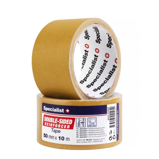 [40/2-21050] SPECIALIST+ kahepoolne armeeritud teip, 50 mm x 10 m