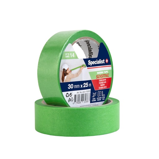 [40/2-75030S] SPECIALIST+ maalriteip SENSITIVE, 30 mm x 25 m
