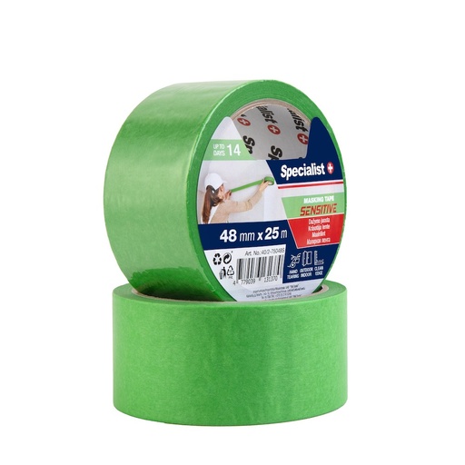 [40/2-75048S] SPECIALIST+ krāsošanas lenta SENSITIVE, 48 mm x 25 m