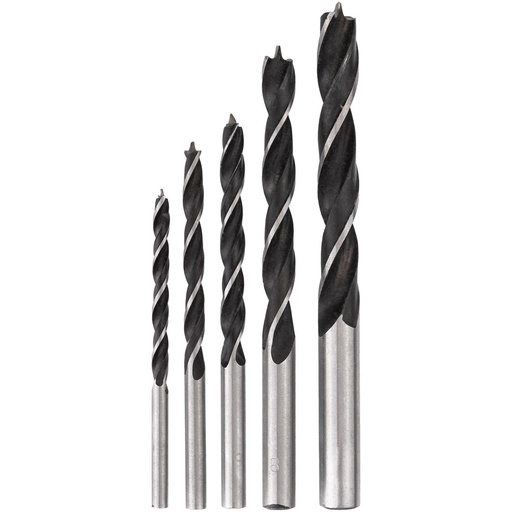 [42-C0080] WOOD DRILL 4-10MM 5 PCS