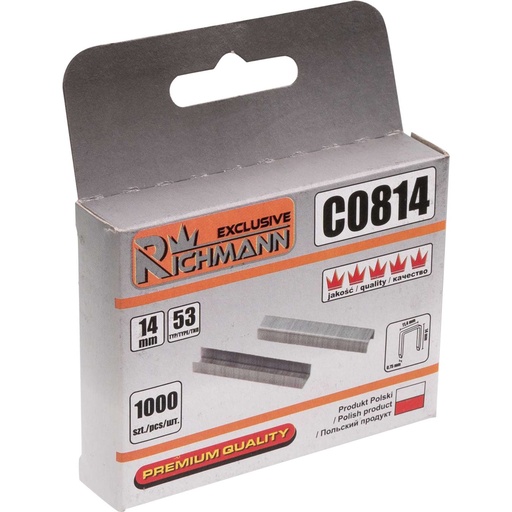 [42-C0814] Kabės 53 tipo „RICHMANN" 14 mm, 1000 vnt.