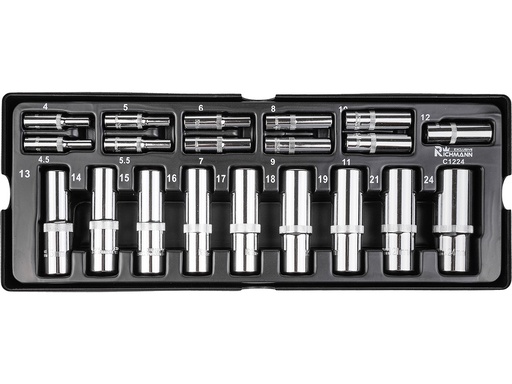 [42-C1224] Pikendatud padrunike komplekt 1/4- 1/2, 4-24 mm